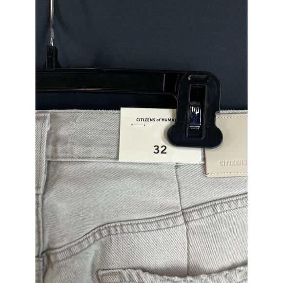 CITIZENS OF HUMANITY Horseshoe high-rise barrel-leg jeans Size 32 Light Grey - Picture 9 of 12